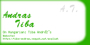 andras tiba business card